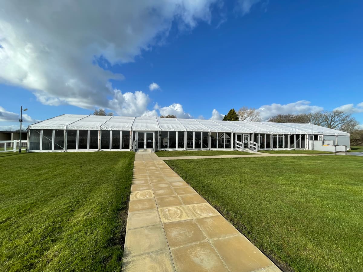 Paddock Pavilion Marquee at Bath Racecourse