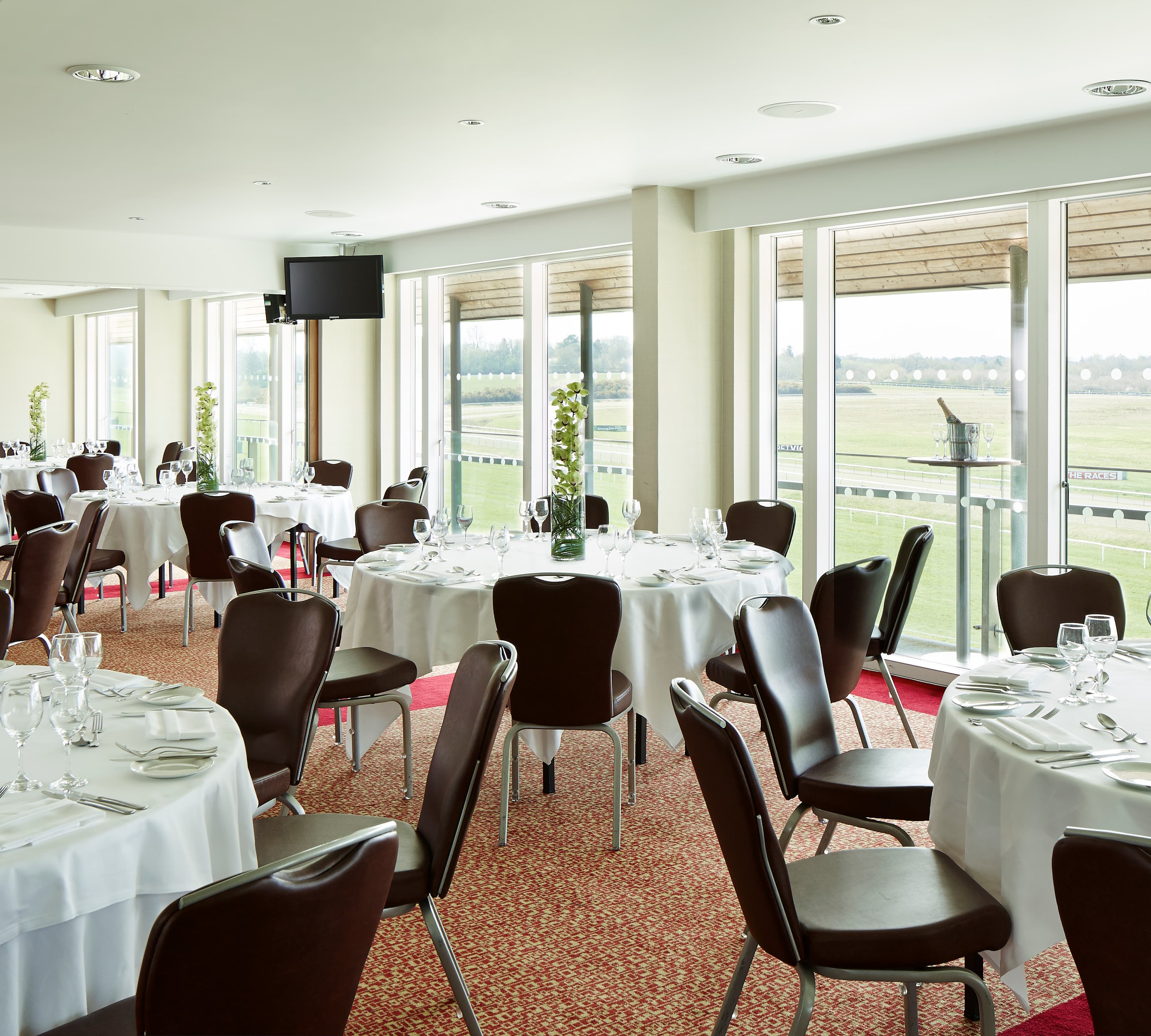 Hever & Batemans, indoor function room with balcony access