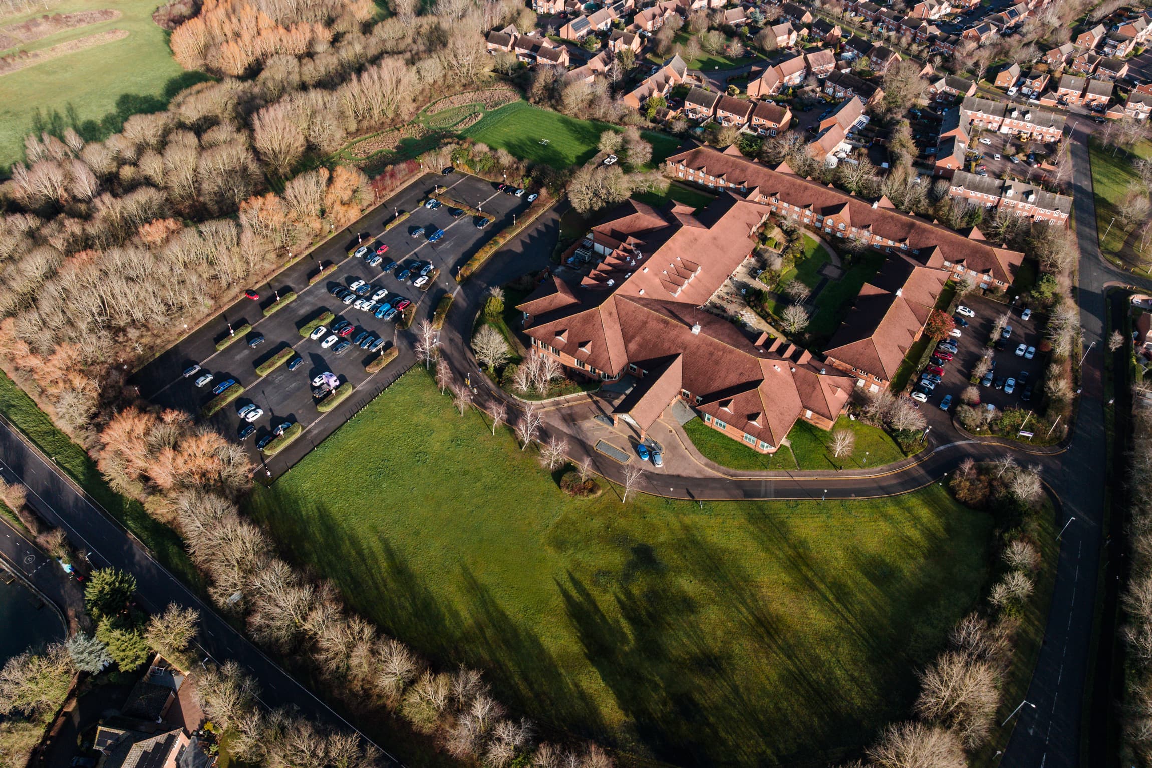 Aeriel view of Hotel & surrounding grounds