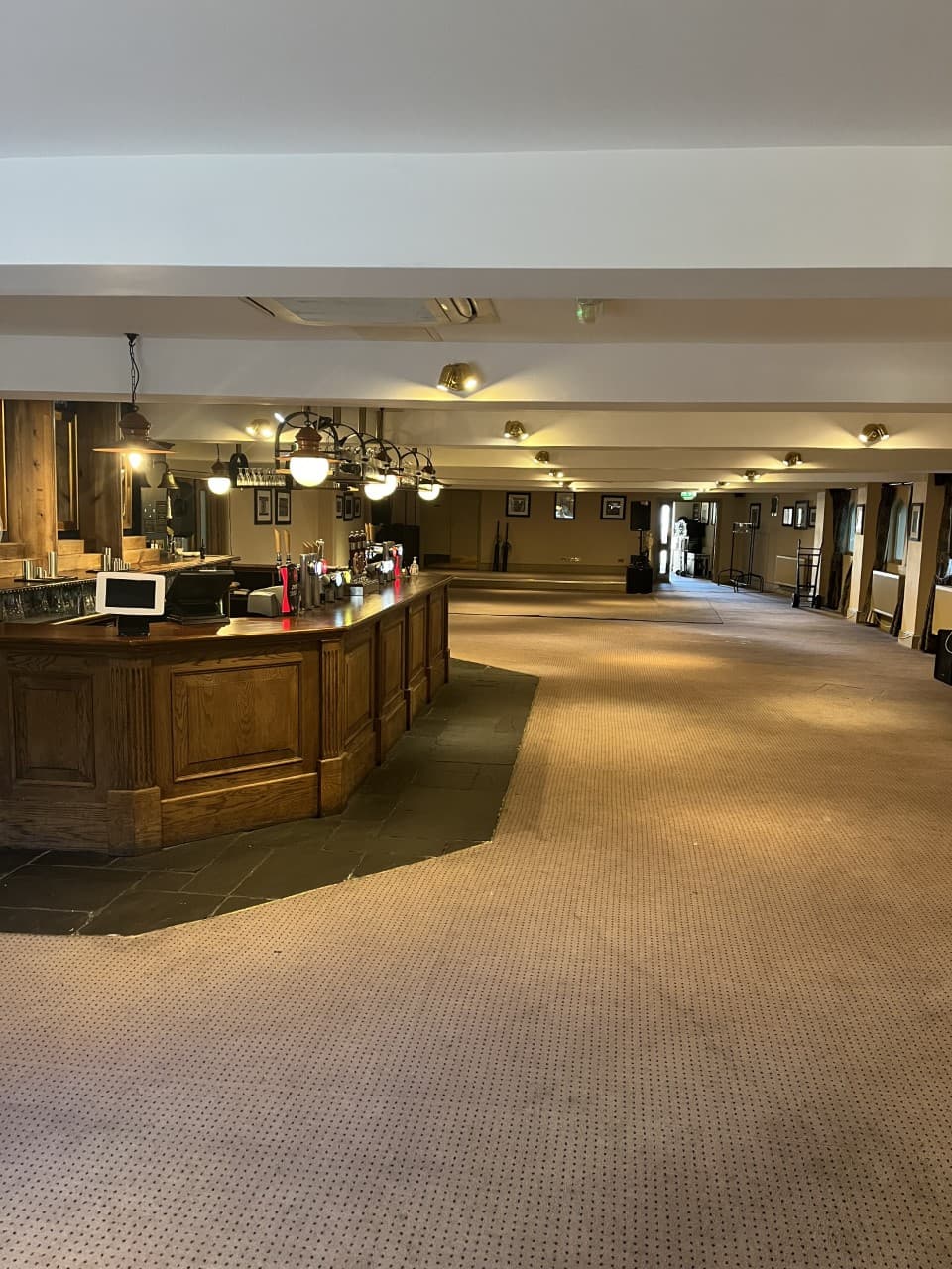 Ryde Castle Hotel function room bar view