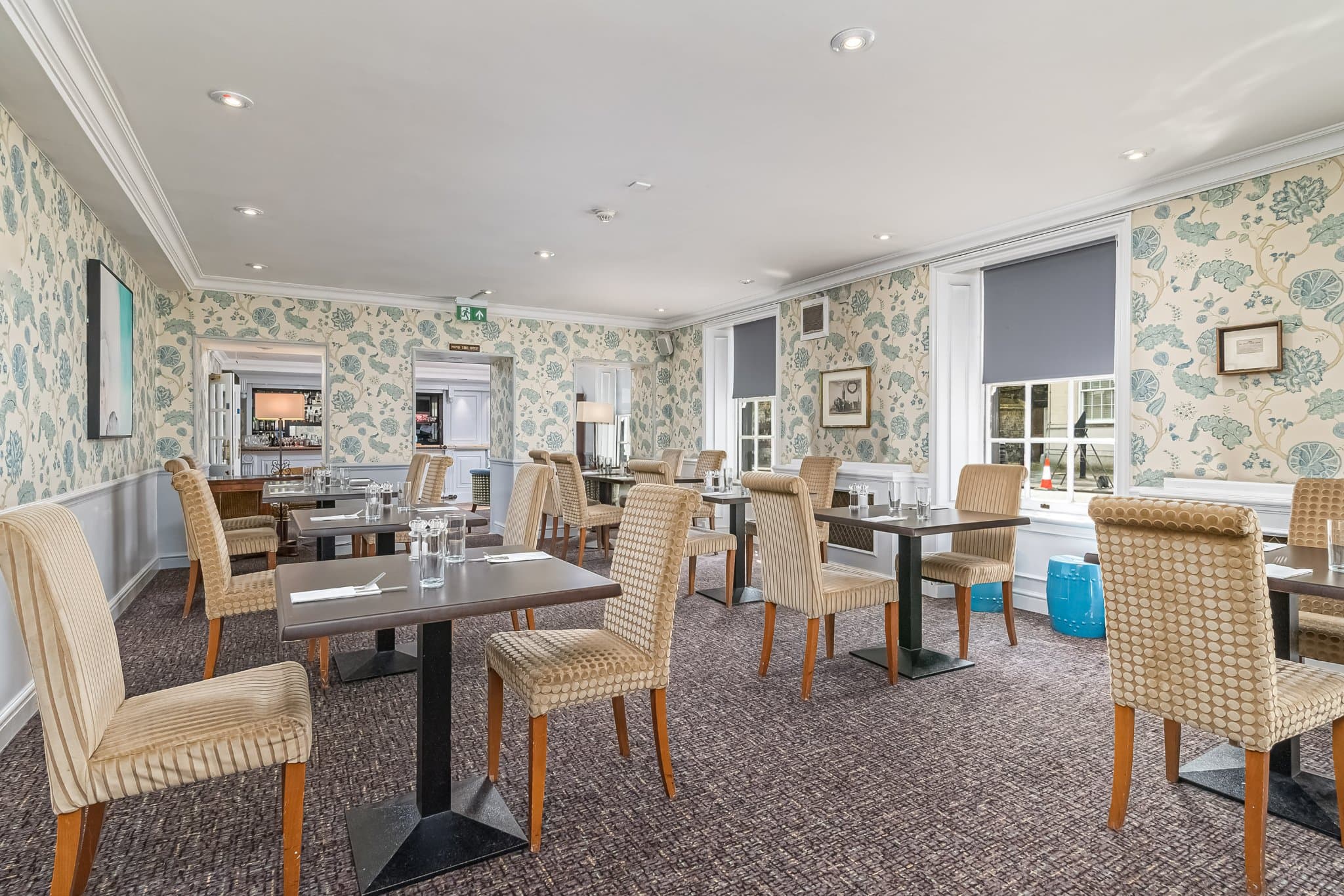 The hotel bar, can be booked for sole use up to 30 guests